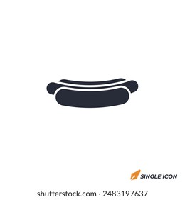 Hot Dog icon vector illustration. Hot Dog symbol isolated on white background