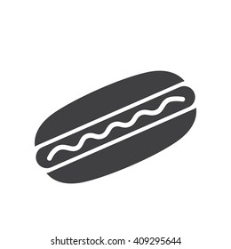 Hot Dog icon Vector Illustration on the white background.