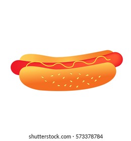 Hot dog icon. Vector illustration