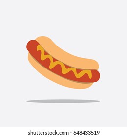 Hot dog icon, vector illustration design. Fast food collection.