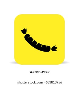 Hot Dog Icon, vector illustration