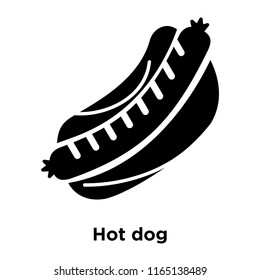 Hot dog icon vector isolated on white background, Hot dog transparent sign  