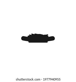 hot dog icon vector on a white background