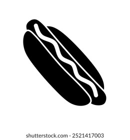 hot dog icon vector on white background