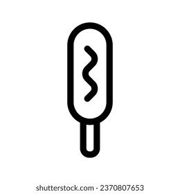 Hot Dog Icon Vector Symbol Design Illustration