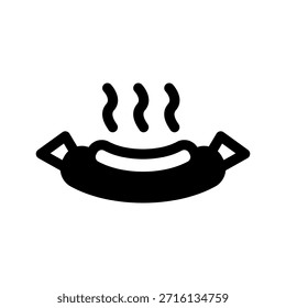 Ilustración de diseño de símbolo de Vector de icono de perro caliente
