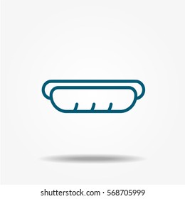 Hot dog Icon, vector symbol