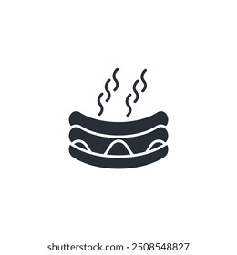 Hot dog icon. vector.Editable stroke.linear style sign for use web design,logo.Symbol illustration.