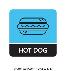 Hot dog icon for web and mobile