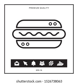 Hot dog icon for web and mobile