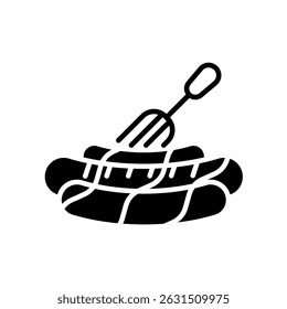 hot dog icons isolated on White Background. Flat style design