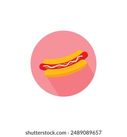 Hot Dog illustration flat design
