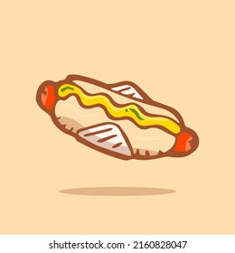 Hot dog illustration, for various types of use