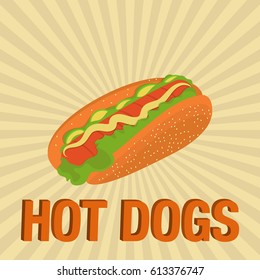 Hot dog illustration vector