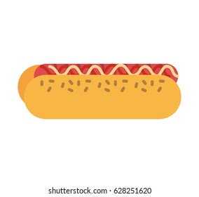 hot dog isolated icon