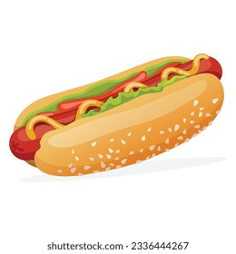 HOT DOG isolated on white background