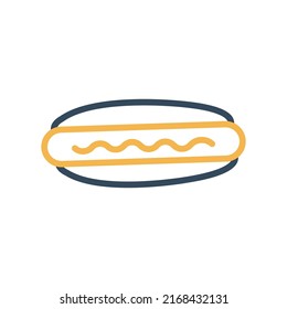 Hot dog Isolated Vector icon which can easily modify or edit


