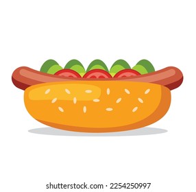 hot dog isolated vector illustration