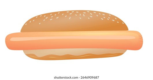 Hot dog isolated. vector illustration	