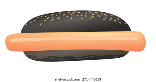 Hot dog isolated. vector illustration
