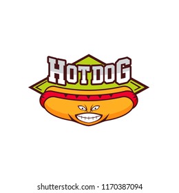 Hot Dog Junk Food Logo