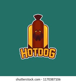 Hot Dog Junk Food Logo