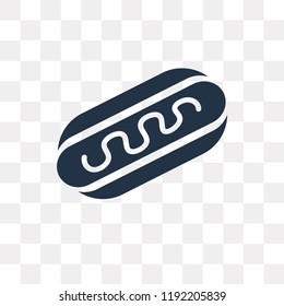 Hot Dog with Ketchup vector icon isolated on transparent background, Hot Dog with Ketchup transparency concept can be used web and mobile