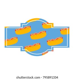 Hot dog label design
