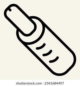 Hot dog line icon. Fast food vector illustration isolated on white. Hot sausage outline style designed for and app. Eps 10.