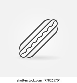 Hot dog line icon. Vector fast food concept symbol