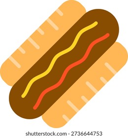 Hot Dog Line vector Icon Design