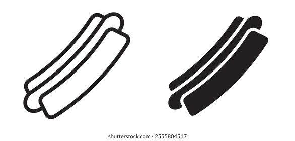 Hot dog liner icon vector set.