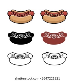 Hot Dog logo, American hot dog.
