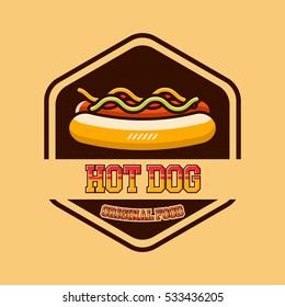 Hot dog Logo Badge