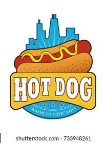 Hot Dog Logo / A Chicago Style Hot Dog.