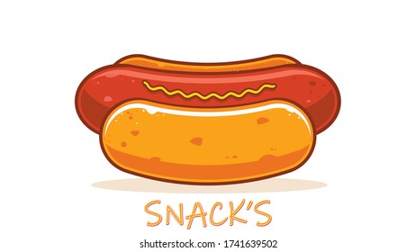 Hot Dog Logo. kreatives und maskottfreies Vektordesign.
