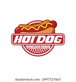 Hot Dog Logo design, hot dog