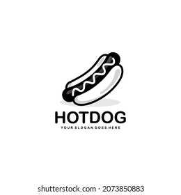 Hot dog logo design vector illustration