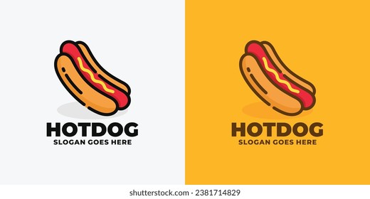 Hot dog logo design vector illustration