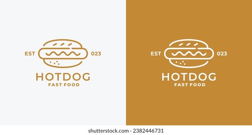 Design des Hot-Hund-Logos, Vektorgrafik