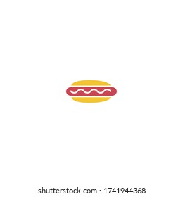 hot dog logo icon design with simple line art style
