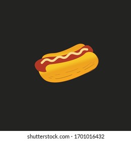 Hot Dog Logo Illustration Vector 