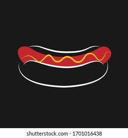 Vector de ilustración del logotipo de Perro caliente 