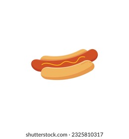 Hot dog Logo Minimalist Design. Fast Food Icon, or For Restaurant.