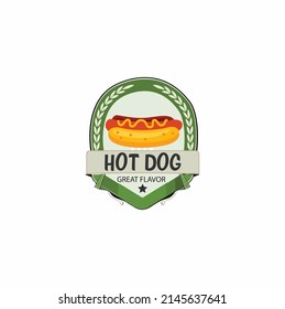 Hot Dog Logo Royalty Free Vector Design