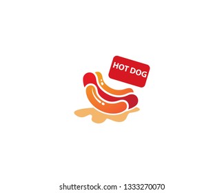 Hot Dog logo or snack vector template