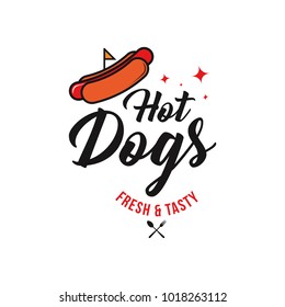 Hot dog logo vector