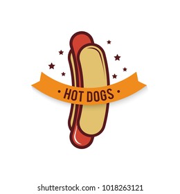 Hot dog logo vector
