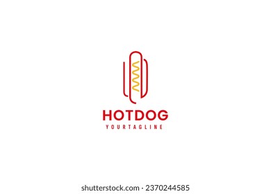 hot dog logo vector icon illustration