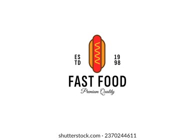 hot dog logo vector icon illustration